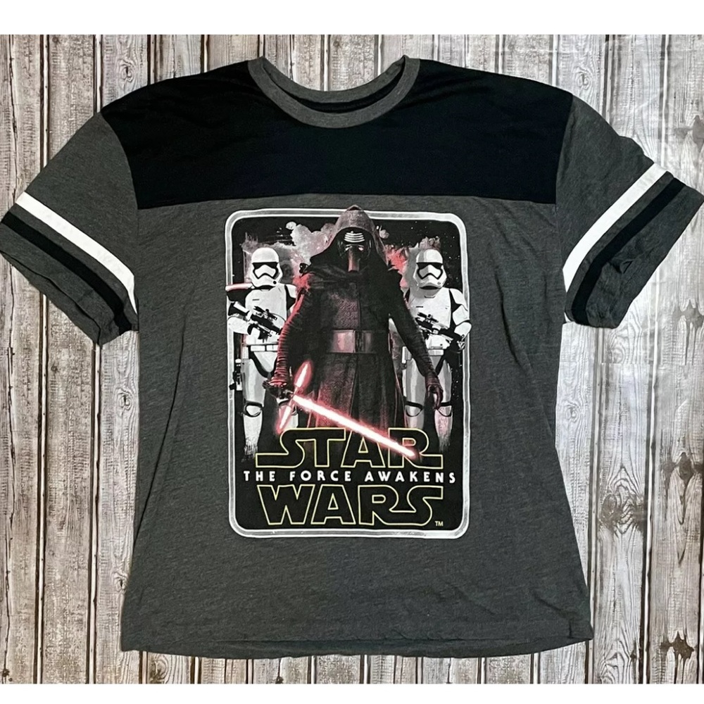 Star Wars The Force Awakens T-Shirt Kylo Ren And Stormtroopers, Fifth Sun, Sz XL